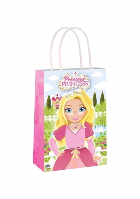 Princess Paper Party Bag With Handles 14cm x 21cm x 7cm