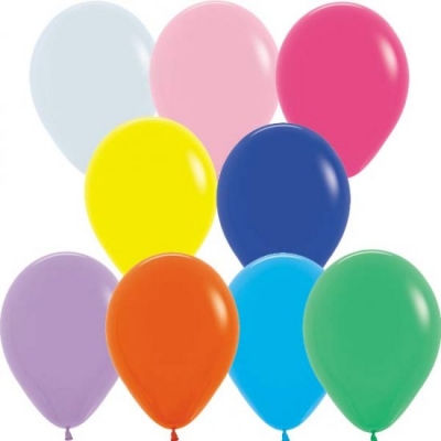 5" Fashion Colour Solid Assorted Latex Balloons