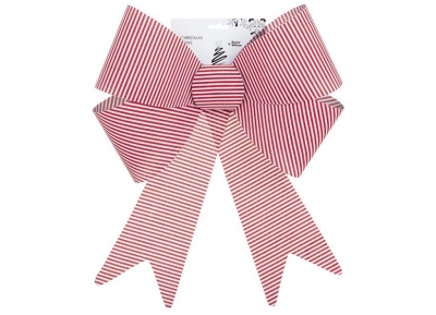 Candy Stripe Bow Decoration 37cm X 49cm X 13cm