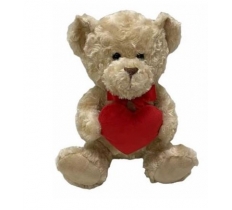 Valentines Bear With Heart 25cm