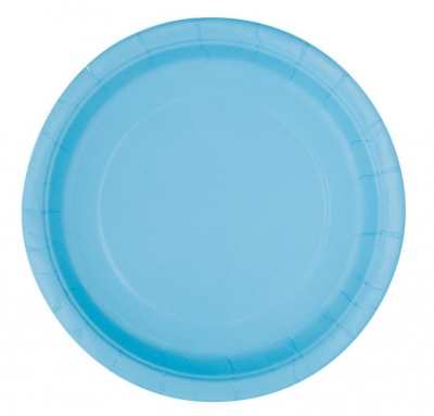 8 Inch Powder Blue Dinner Plates