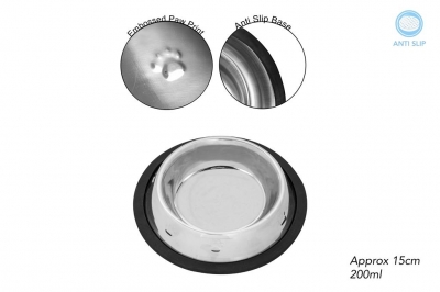 Smart Choice Stainless Steel Anti Skid Pet Bowl 250ml