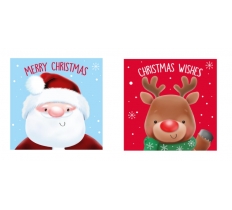 Christmas Santa & Reindeer Cards 20pk