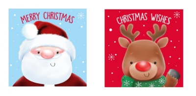 Christmas Santa & Reindeer Cards 20pk