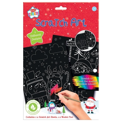 Christmas Scratch Art Sheets ( 2 Sheets )