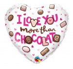 Qualatex 18" Heart I Love You More Than Chocolate