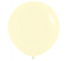 Sempertex 24" Pastel Matt Yellow Latex Balloons 3 Pack