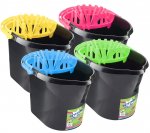 Bettina Black 14L Bucket And Wringer