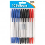 Tiger Ball Point Pen 10 Pack ( Assorted Colours )