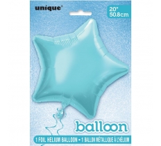 Solid Star Foil Balloon 20" Baby Blue