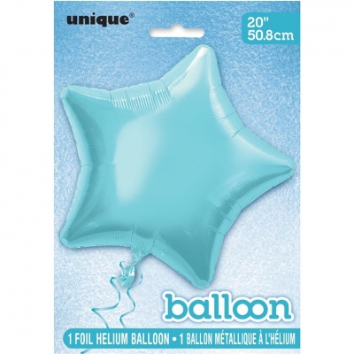 Solid Star Foil Balloon 20" Baby Blue