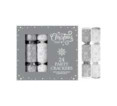 Christmas Crackers 8" x 24 Silver Stars