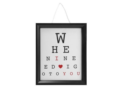 I Love You Hanging Eye Test Frame