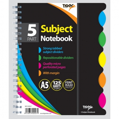 Tiger A5 Subject Twinwire Notebook