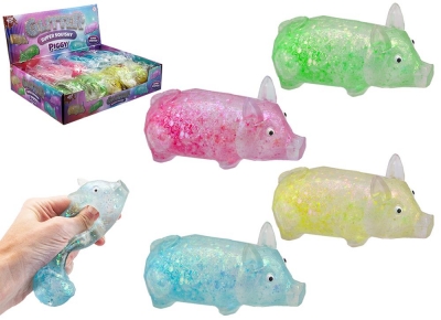 Glitz Little Pig Squishy Toy 10cm Assorted