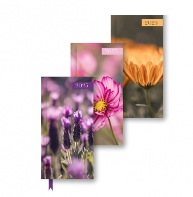 2025 Slim Patterned Diary Flowers