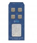 Fathers Day Whiskey Glass & Stones Set