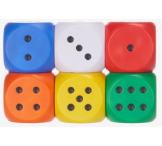 Squeezster Dice 6 Assorted 6.5cm