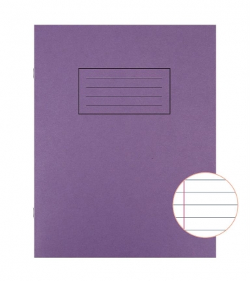 Silvine Purple P4To Exercise Book Lined With Margin X 10