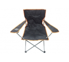 Black & Orange Captains Chair With Cup Holder