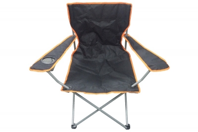 Black & Orange Captains Chair With Cup Holder