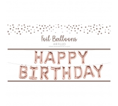 Birthday Rose Gold Foil Balloon