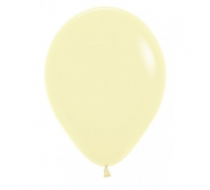 Sempertex 12" Pastel Matte Yellow Latex Balloons 50 Pack