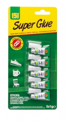 Super Glue 5 Pack X 1G