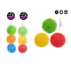 Spikey Rubber Ball Dog Toy 3 Pack