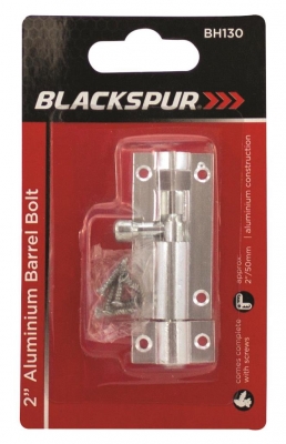 Blackspur 2" Aluminium Barrel Bolt - Chrome