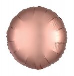 Amscan Silk Lustre Rose Copper Circle Standard Foil Balloons