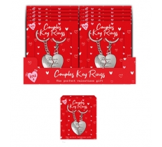 Twin Heart Couples Key Ring