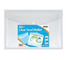 A4+ stud wallet clear only