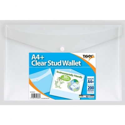 A4+ stud wallet clear only