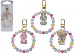 Beaded Keyring With Animal Charm 3 Assorted