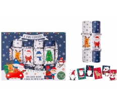 Mini 6" Santa And Friends Crackers 6 Pack