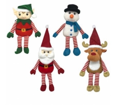 Christmas Plush Stripey Legs 22cm