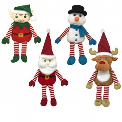 Christmas Plush Stripey Legs 22cm