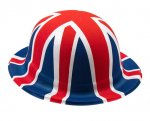 Union Jack Plastic Bowler Hat