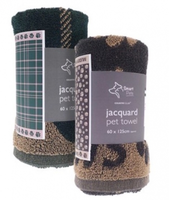 Jacquard Muddy Paws Design Dog Towel 60 x 125cm