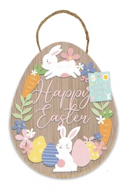 Happy Easter Hanging Plaque 27.5cm x 22cm