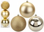 Christmas Baubles Gold 12cm 3 Pack