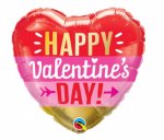 Valentines 18" Heart Day Arrow Stripes Balloon