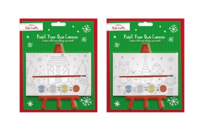 Christmas Paint Your Own Canvas with Stand