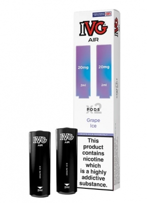 IVG Air Prefilled Vape Pod Grape Ice x 10