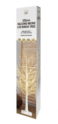 Twinkle Warm LED Micro Birch Tree 1.2m