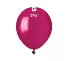 Gemar 5" Pack 50 Latex Balloons Metallic Burgundy #052