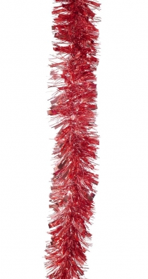 TINSEL 2m MIX CUT RED