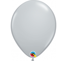 Qualatex 11" Round Grey Plain Latex Balloons 100 Pack