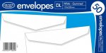 County DL White Gummed Envelopes 50 Pack